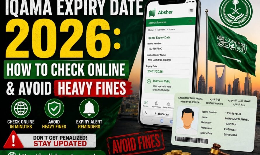 Iqama Expiry Date 2026: How to Check Online & Avoid Heavy Fines-Burjpro50